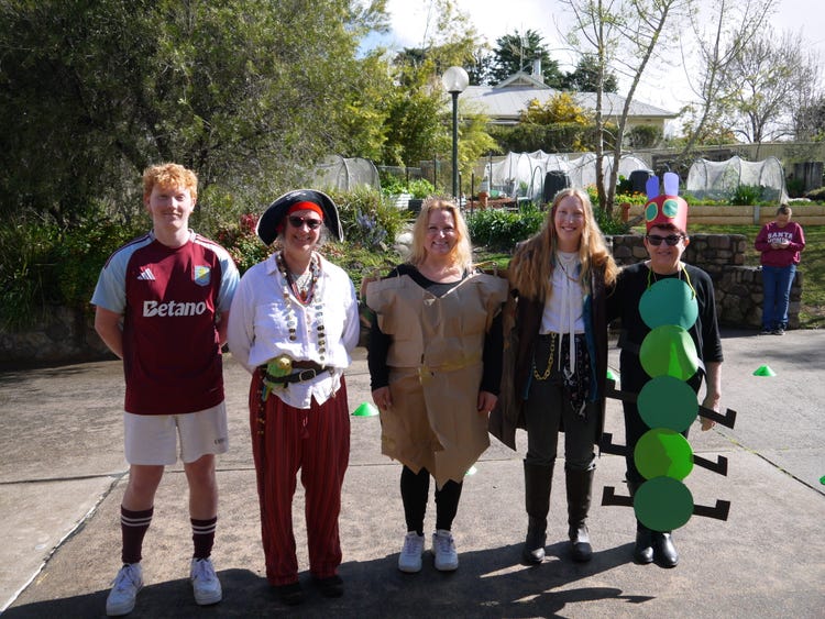 teachers in book week costumes